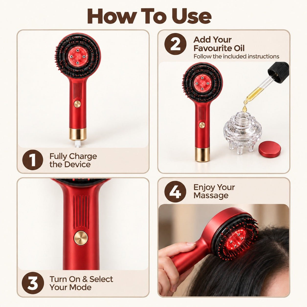 3-in-1 Royallify Scalp Therapy Comb - Royallify